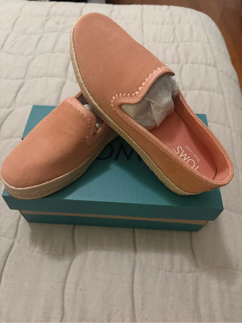 Toms Coral Espadrille Slip-On Flats